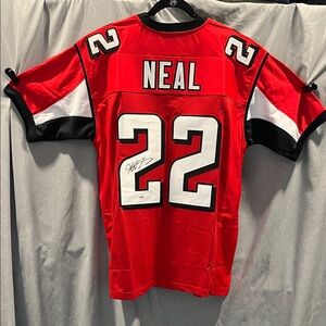 Autographed Keanu Neal Atlanta Jersey with PSA authentication